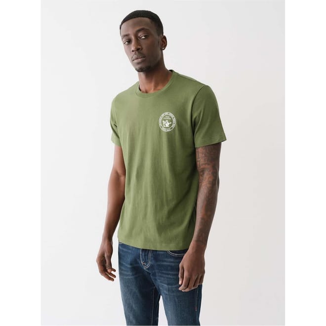 Buddha Print Crew Neck Regular Fit T-Shirt