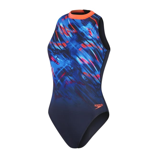 Abstract Patterned High Neck Hydrasuit