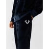 Velour Elastic Cuff Straight Leg Joggers