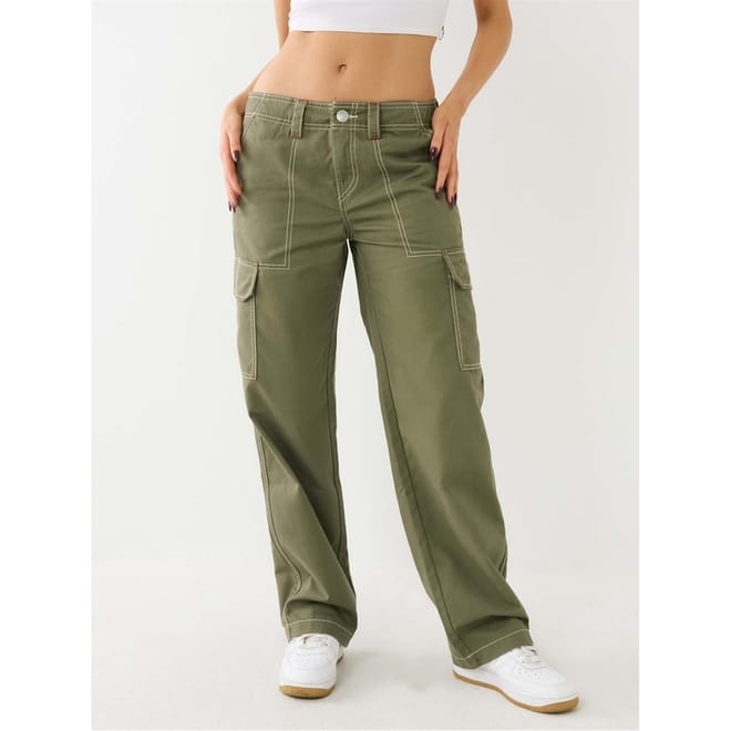 Military Oversized Wide Leg Cargo Trousers