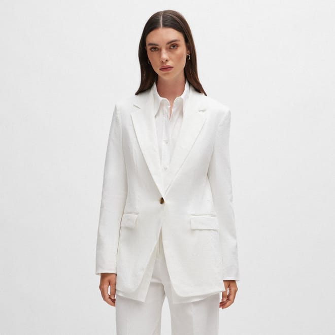 Jasena Regular-Fit Linen Jacket