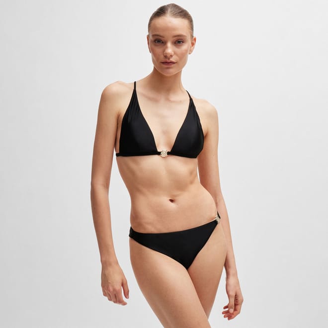 Double B Monogram Triangle Bikini Top