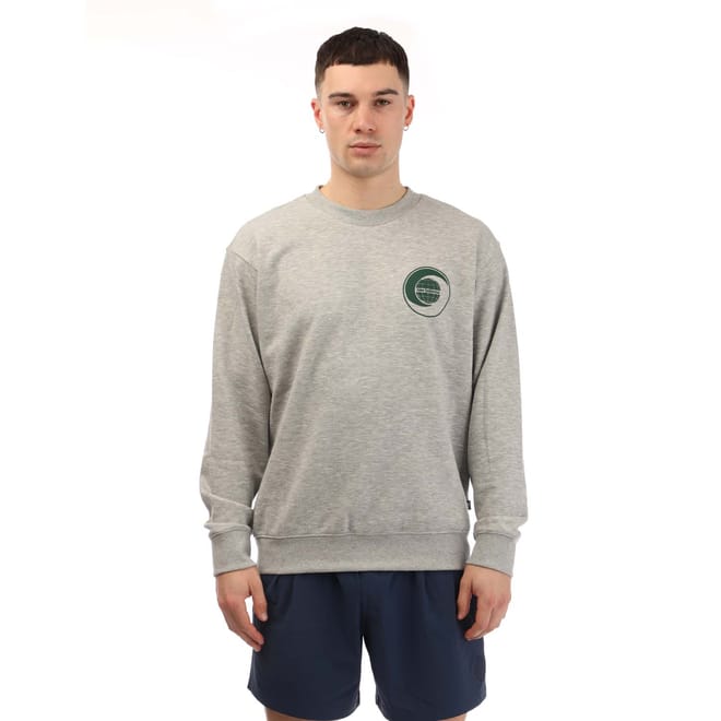 French Terry Relaxed Globe Long Sleeve T-Shirt