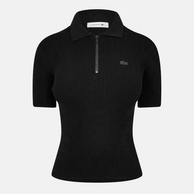 Zip Neck Slim Fit Short Sleeve T-Shirt