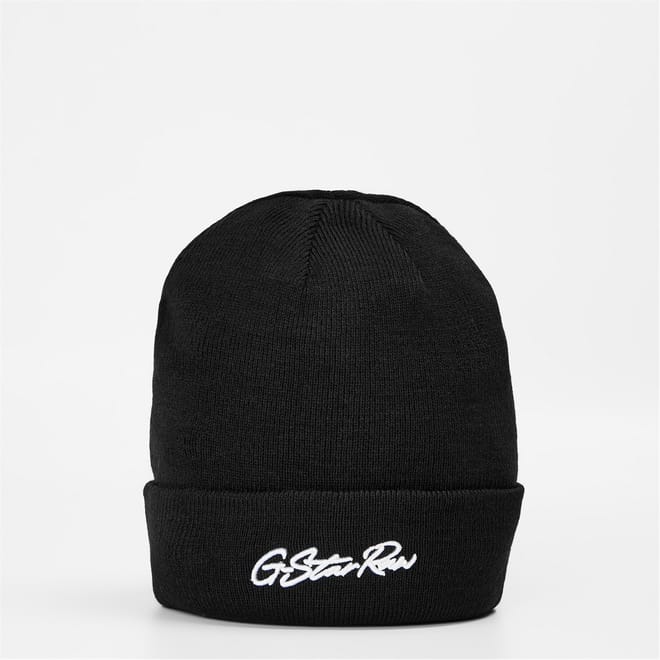 Aw Lettering Turn Up Brim Beanie
