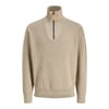 Zip Neck Relaxed Fit Knit Sweater