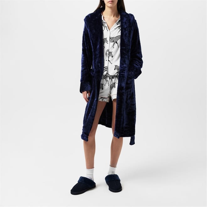 Long Sleeve Shawl Neck Dressing Gown