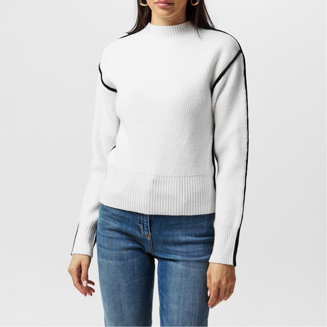 Mock Neck Relaxed Fit Sweater