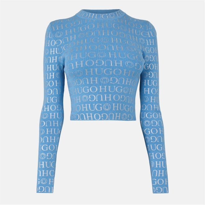 Cropped Mock Neck Slim Fit Sweater