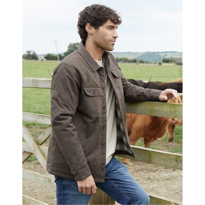 Mens Check Lined Shacket