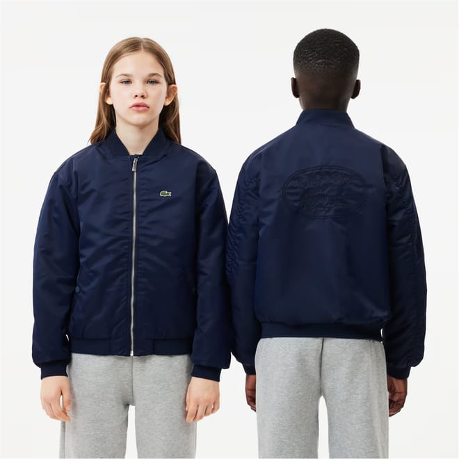 Embroidered Bomber Jacket with Ribbed Cuff