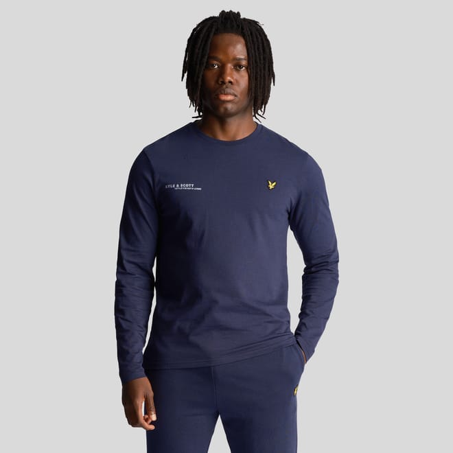 Co-Ordinate Print Plain Long Sleeve T-Shirt