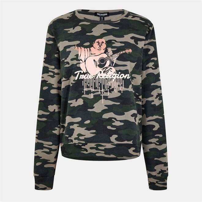 Buddha Print Hooded Sweatshirt