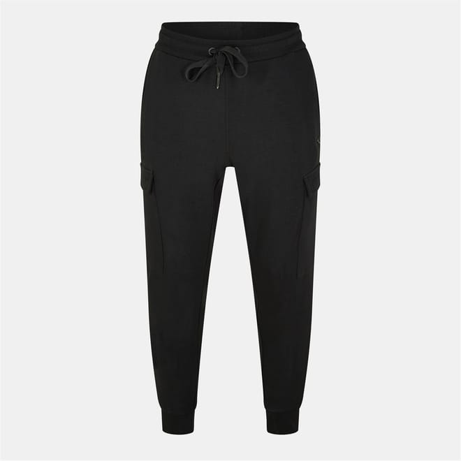 Straight Leg Ribbed Hem Cargo Pants