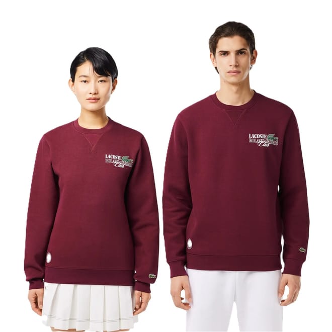 Crew Neck Lacoste Lettering Sweater
