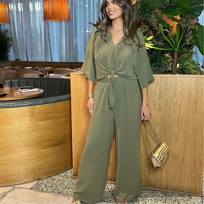 Leg Trousers With Elasticated Waist