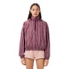 Hooded Geometric Patterned Rain Jacket