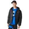 Solid Patterned Hooded Quilted Puffer Jacket