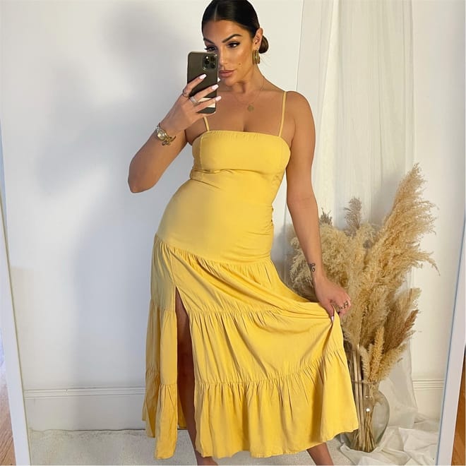 Strappy Smock Midi Dress