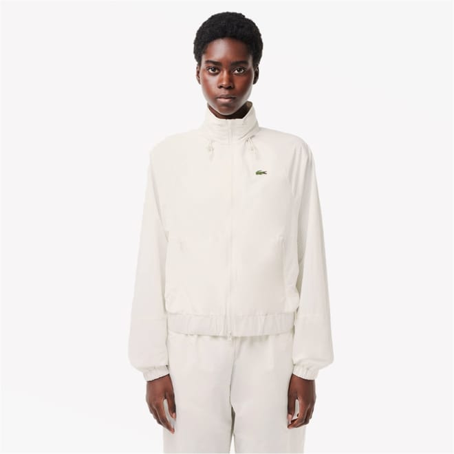 Hooded Relaxed Fit Rain Jacket with Logo