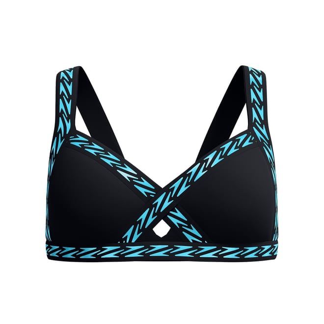 Solid Logo Elastic Cross Front Top