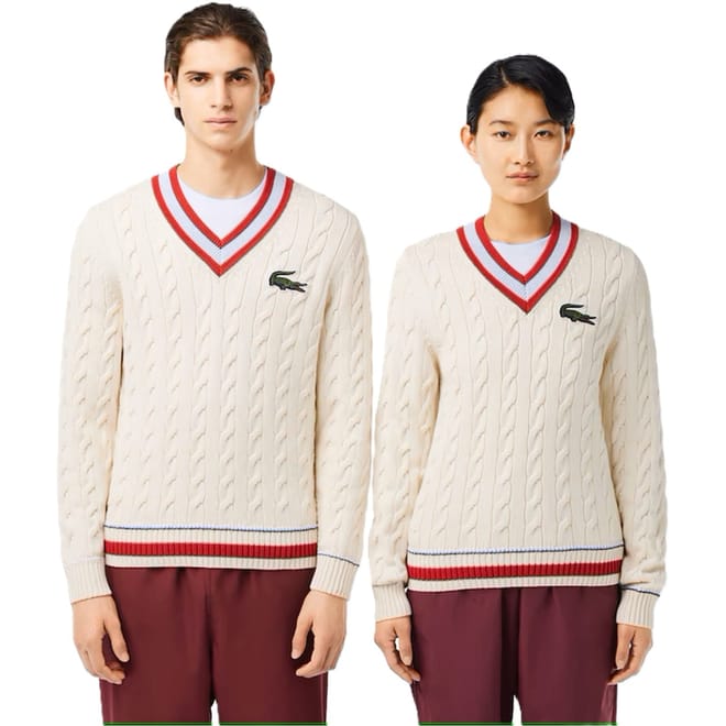V-Neck Cable Knit Regular Fit Sweater