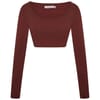Cropped Scoop Neck Slim Fit T-Shirt