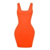 Bandage Scoop Neck Mini Bodycon Dress