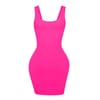 Bandage Scoop Neck Mini Bodycon Dress
