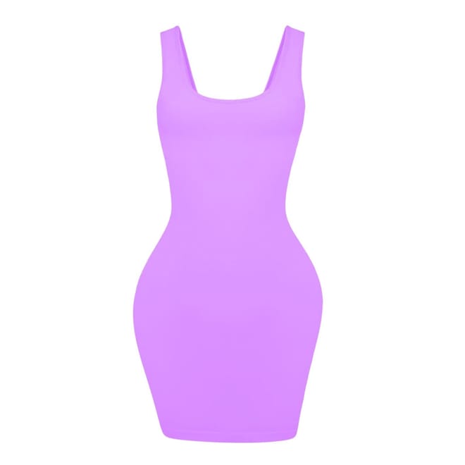 Bandage Scoop Neck Mini Bodycon Dress