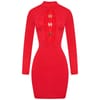 H High Neck Mini Bodycon Dress