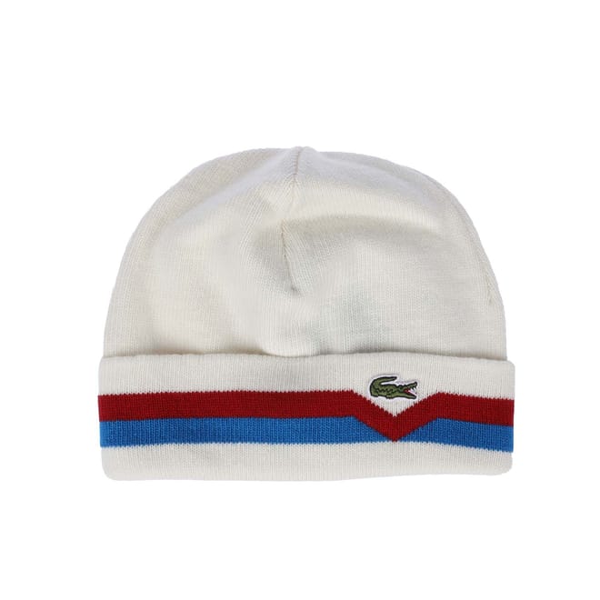 Made in France Striped Turned Edge Wool Beanie