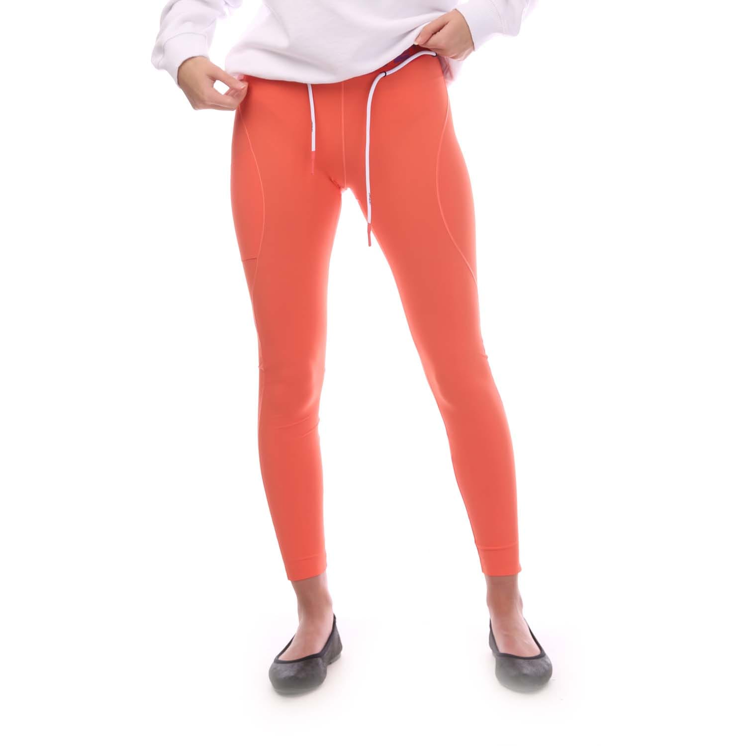 Coral Off White ATHL Logo Band Leggings - Get The Label