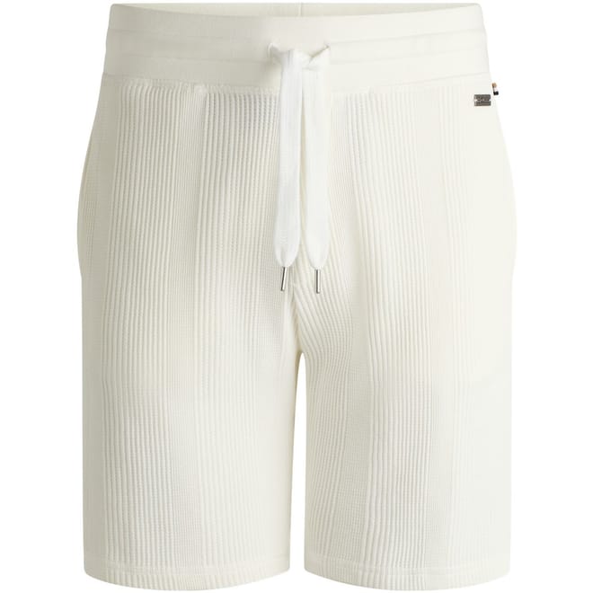 Ribbed Sweat Shorts with Logo