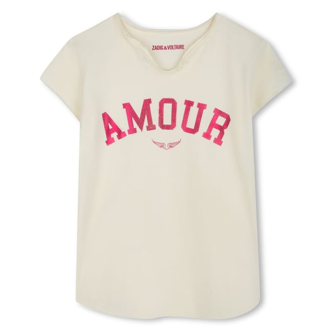 V-Neck Lettering Regular Fit T-Shirt