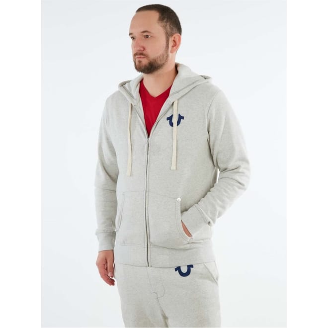 Hooded Ribbed Cuff Sweat Jacket