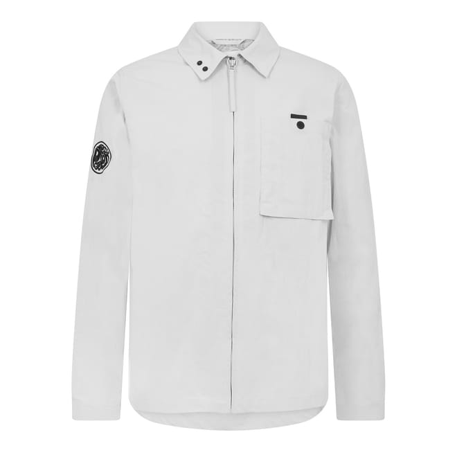 Heaton Solid Patterned Snap Button Overshirt