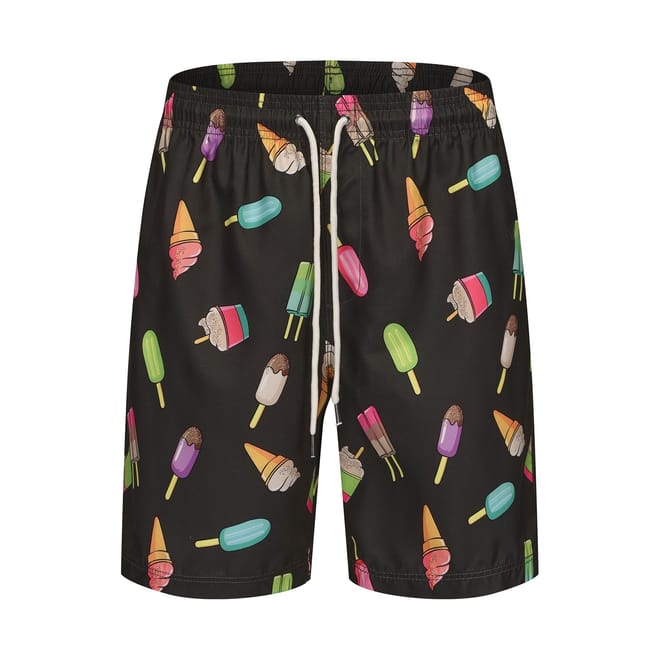 Regular Fit Graphic Print Swim Shorts