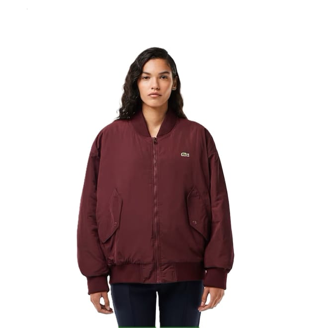 Oversize Fit Ribbed Cuff Bomber Jacket