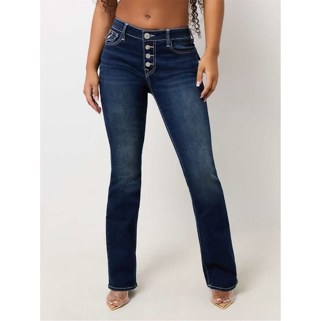Buttoned Front Regular Fit Jeans