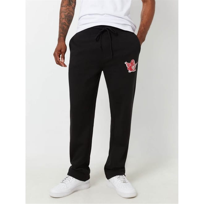 Radiant Buddha Print Straight Leg Joggers