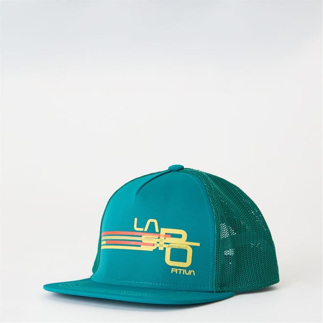Sport Stripe Lettering Trucker Cap