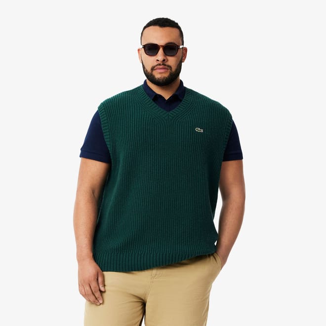 Carded Wool V-Neck Sweater Vest