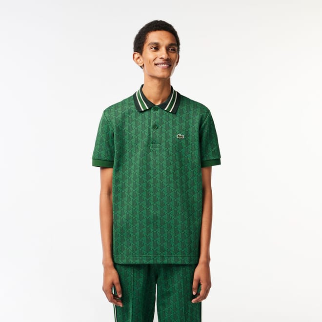 Classic Fit Monogram Jacquard Polo Shirt