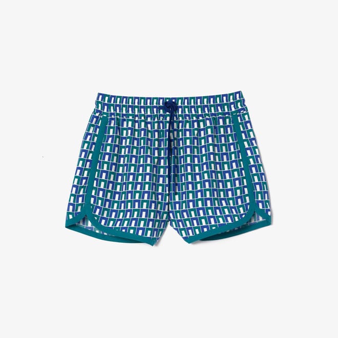 Graphic Motif Draped Shorts