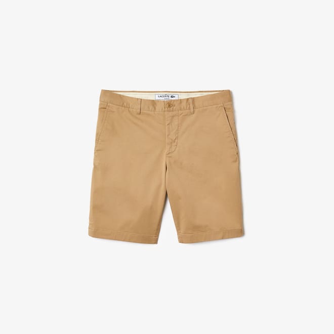Slim Fit Stretch Cotton Shorts