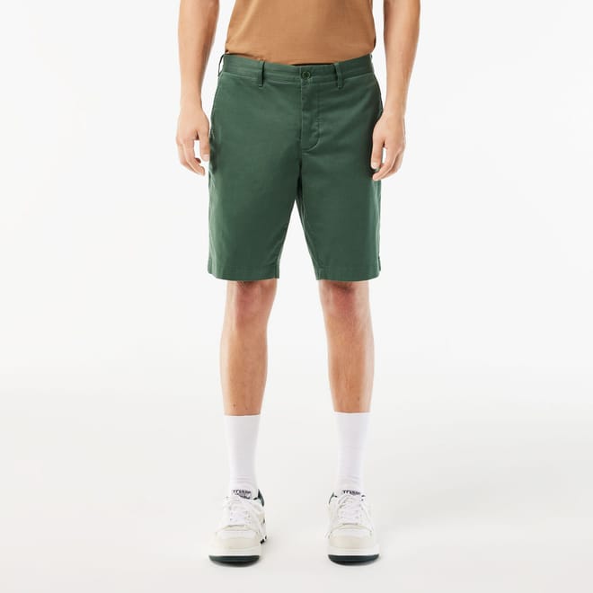 Slim Fit Stretch Cotton Shorts