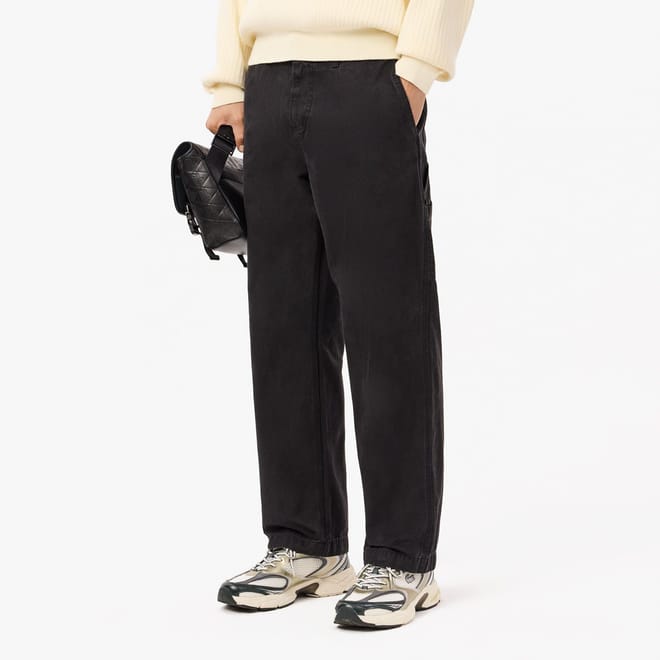 Straight Fit Cotton Canvas Carpenter Pants