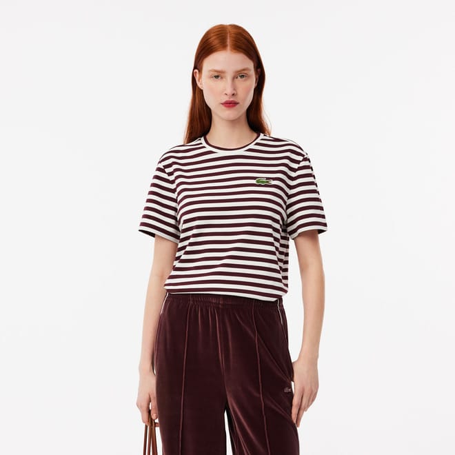 Loose Fit Striped Cotton T-Shirt