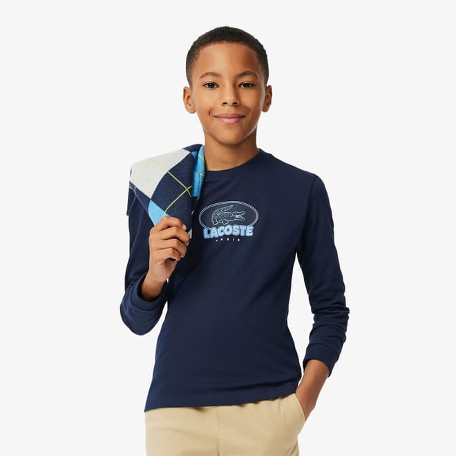 Juniors Heavy Cotton Badge Print T-Shirt